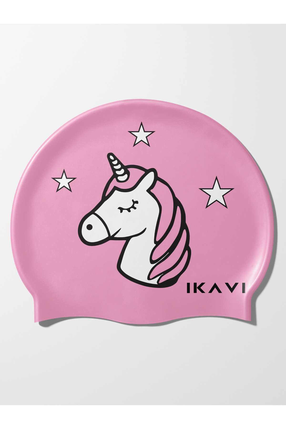Pembe Unicorn Baskılı Yüksek Kaliteli Silikon Deniz ve Havuz Bonesi