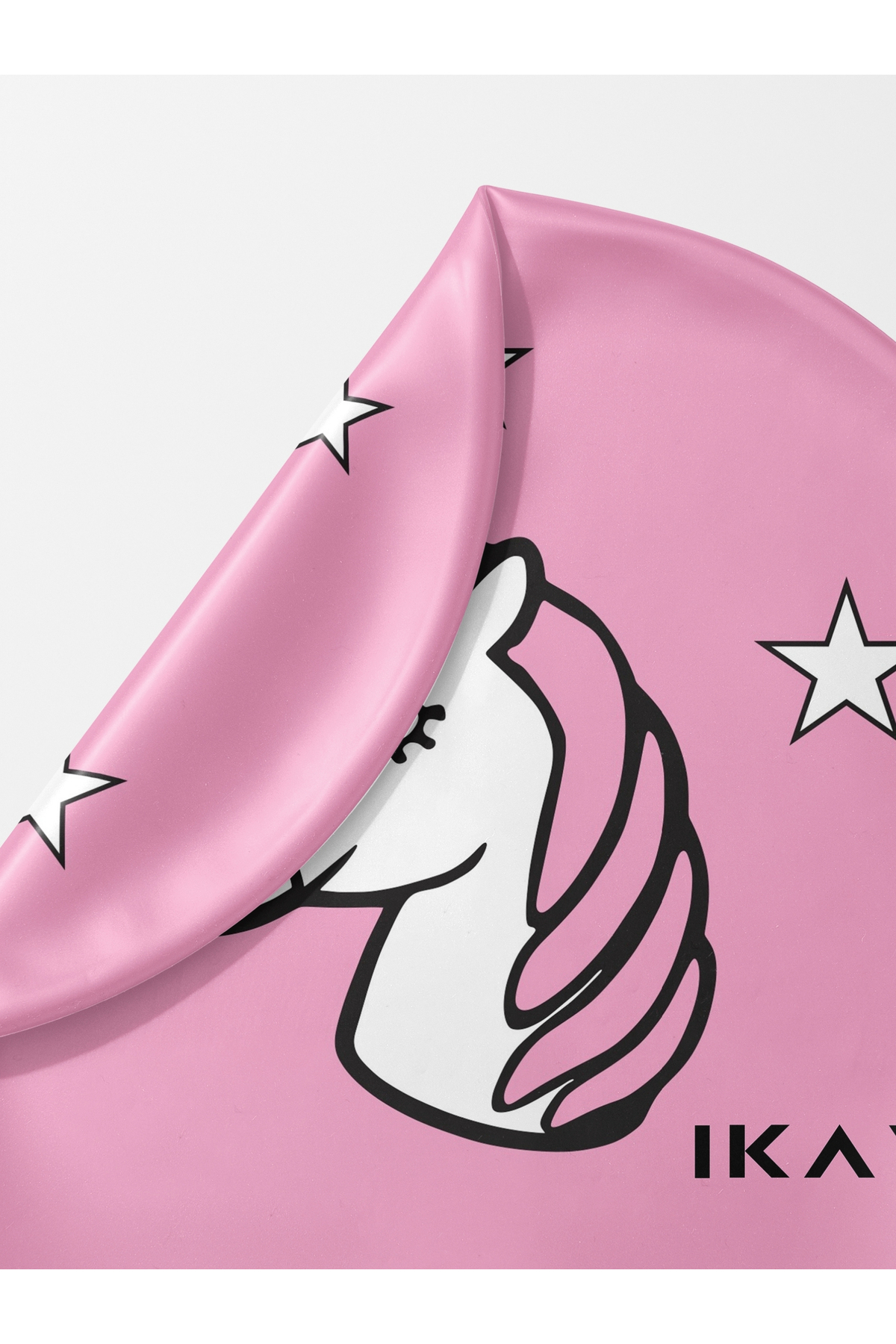Pembe Unicorn Baskılı Yüksek Kaliteli Silikon Deniz ve Havuz Bonesi - Görsel 2