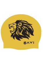 Aslan Baskılı Sarı Silikon Havuz Bonesi - Sarı