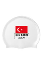 Türk Bayraklı İsim Baskılı Silikon Deniz ve Havuz Bonesi