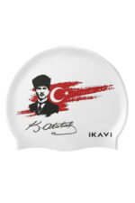 Atatürk ve Türk Bayrağı Baskılı Silikon Yüzücü Bonesi