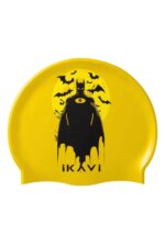 Batman Baskılı Sarı Silikon Yüzücü Bonesi