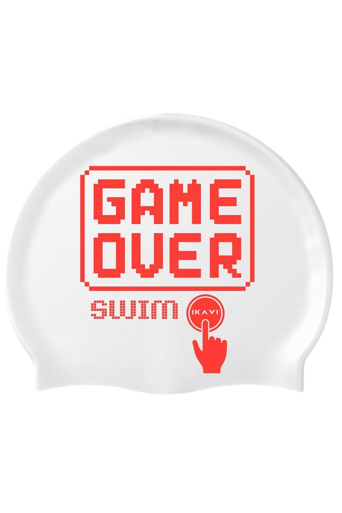 Game Over Baskılı Silikon Deniz ve Havuz Bonesi - Piksel Koleksiyonu - Görsel 2